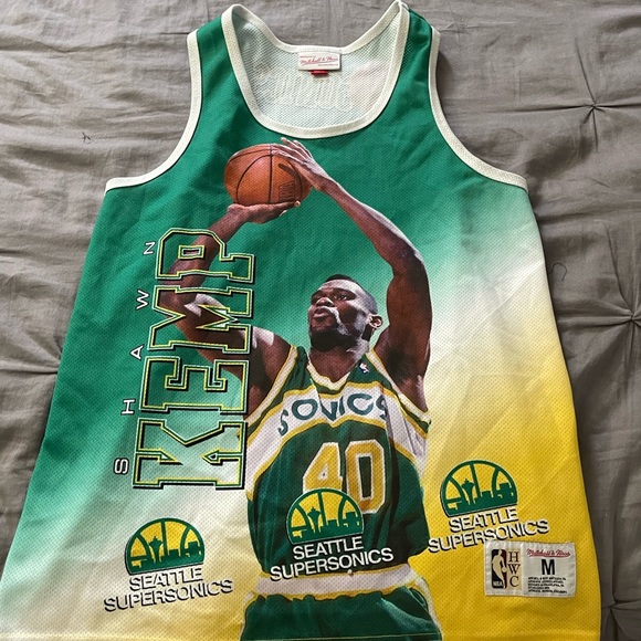 Seattle SuperSonics Shawn Kemp Tank Top Medium - Picture 2 of 2